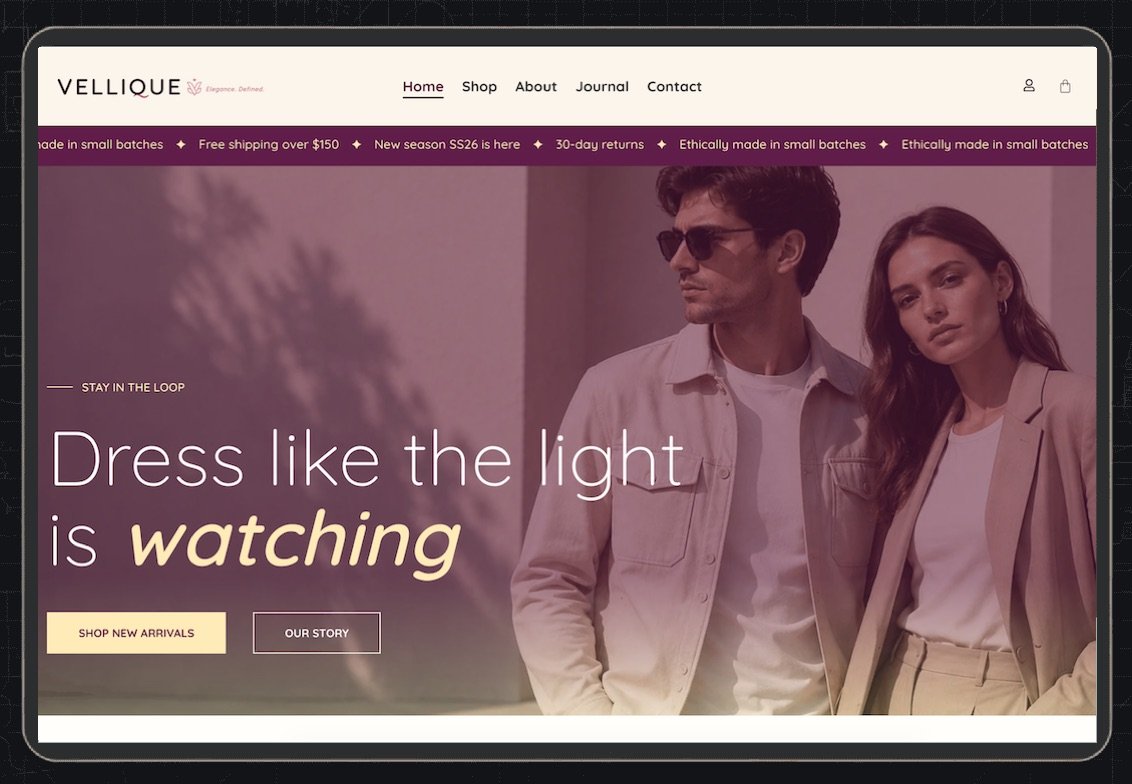 Vellique – Fashion & Clothing Ecommerce